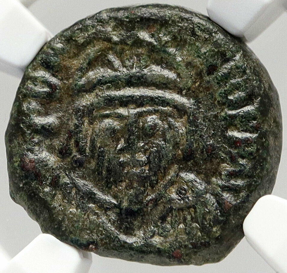 PHOCAS Authentic Ancient Half Follis of CARTHAGE BYZANTINE Coin NGC i83552