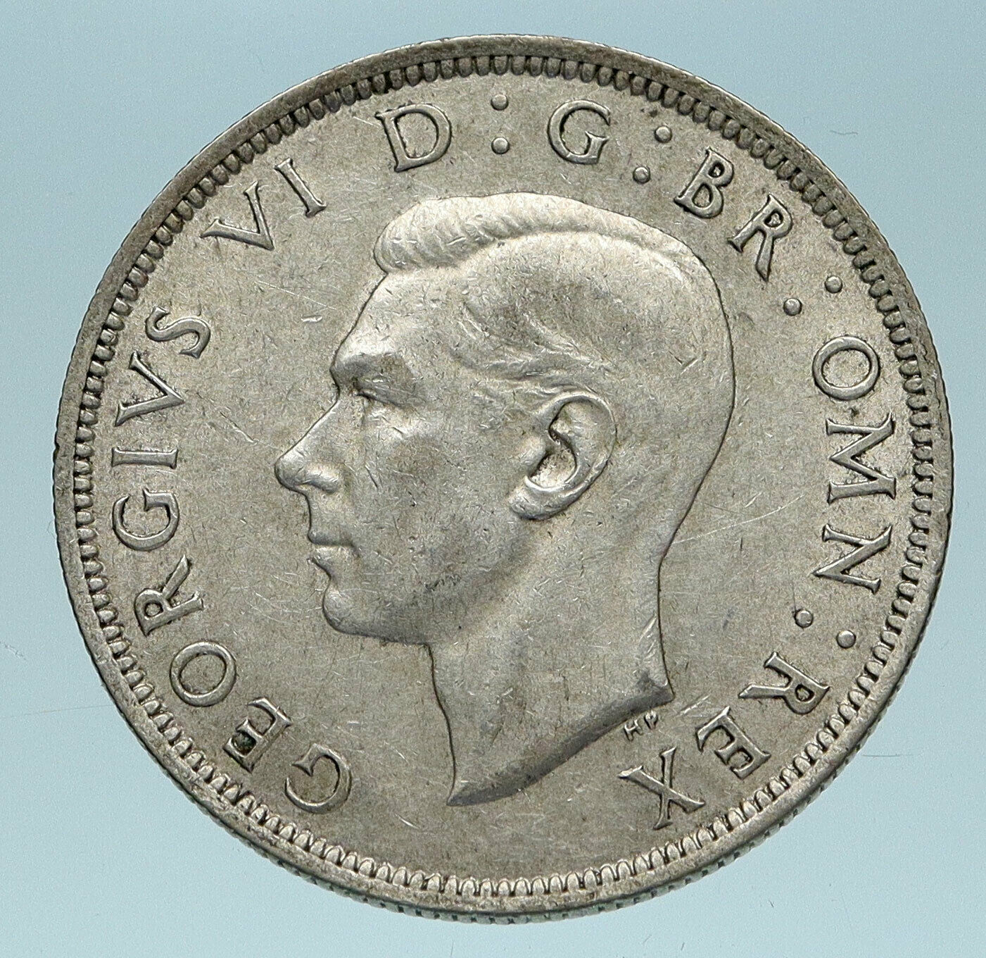 1942 Great Britain United Kingdom UK GEORGE VI Silver Half Crown Coin i83499