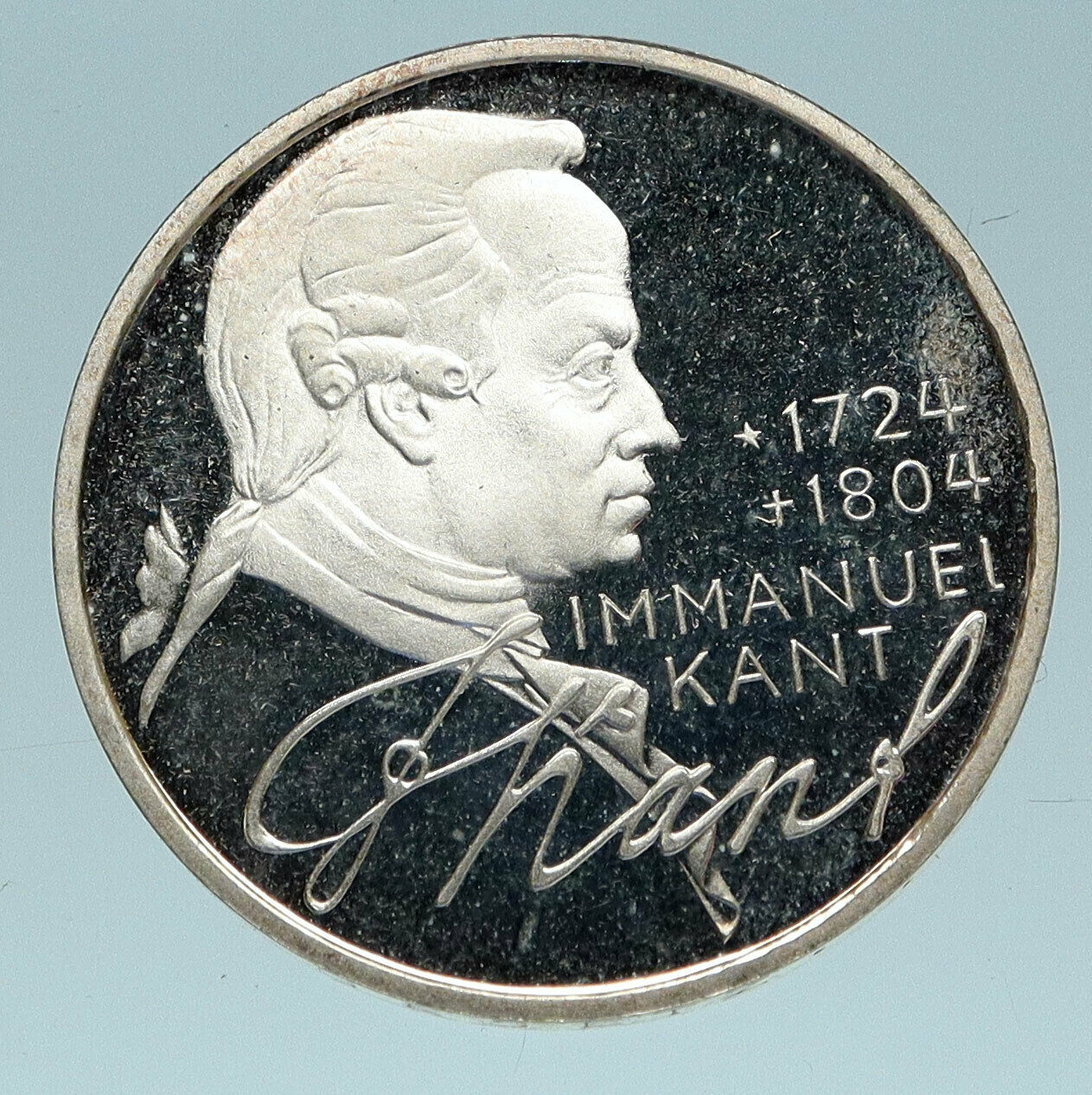 1978 GERMANY Immanuel Kant Philosopher Genuine Silver German 5 Mark Coin i83506