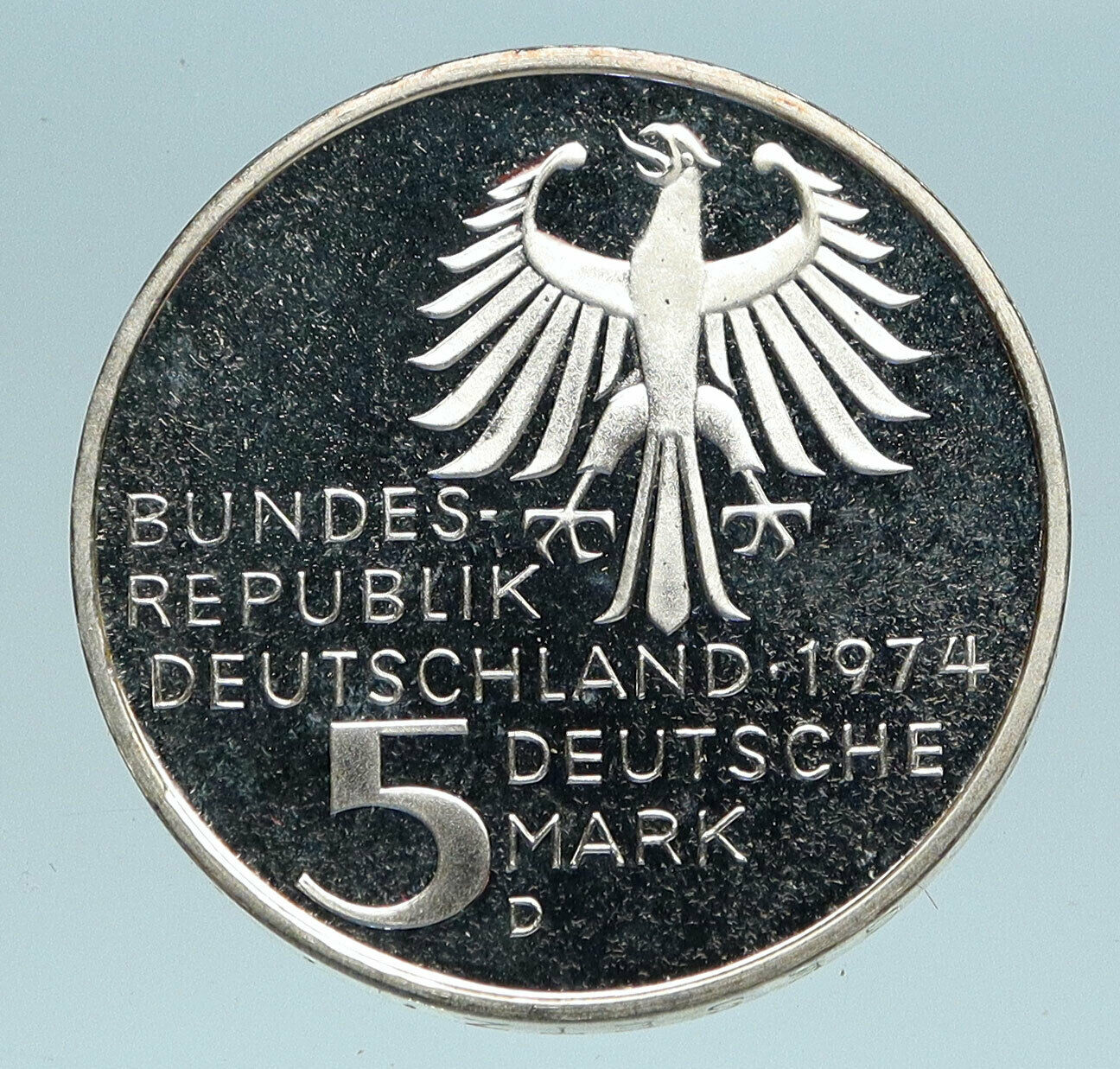 1978 GERMANY Immanuel Kant Philosopher Genuine Silver German 5 Mark Coin i83506