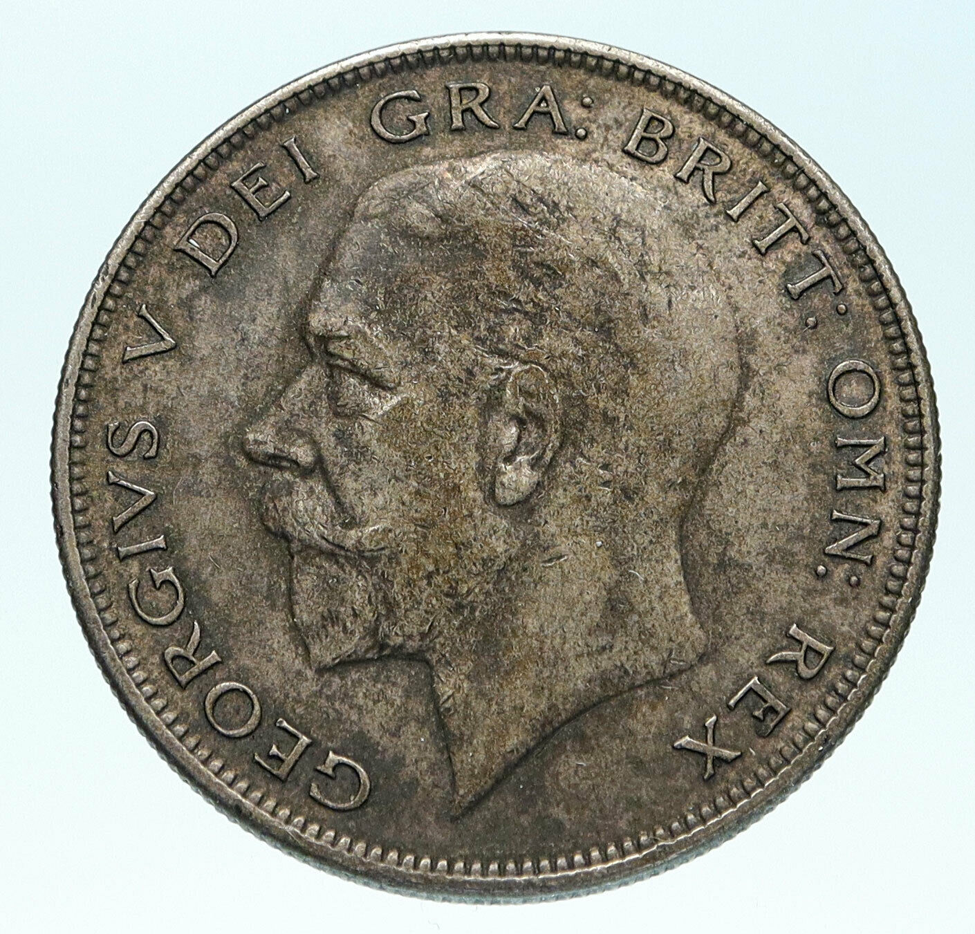 1928 Great Britain United Kingdom UK King GEORGE V Silver Half Crown Coin i83619