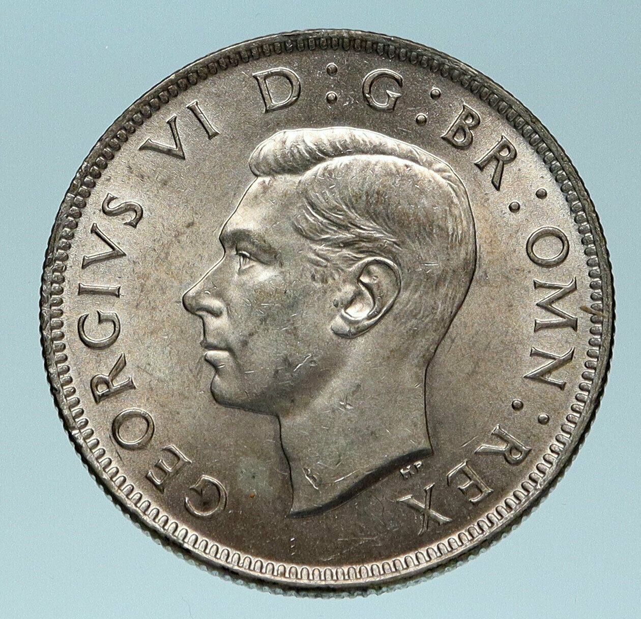 1944 United Kingdom UK Great Britain GEORGE VI Antique Silver Florin Coin i83600