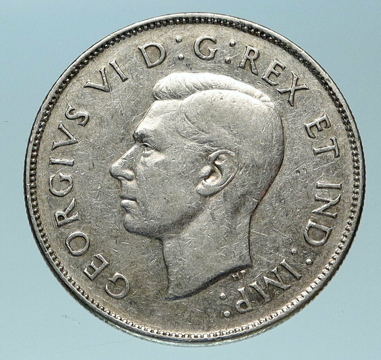 1944 CANADA WWII Time UK King GEORGE VI Lions Shield SILVER 50 Cents Coin i83637