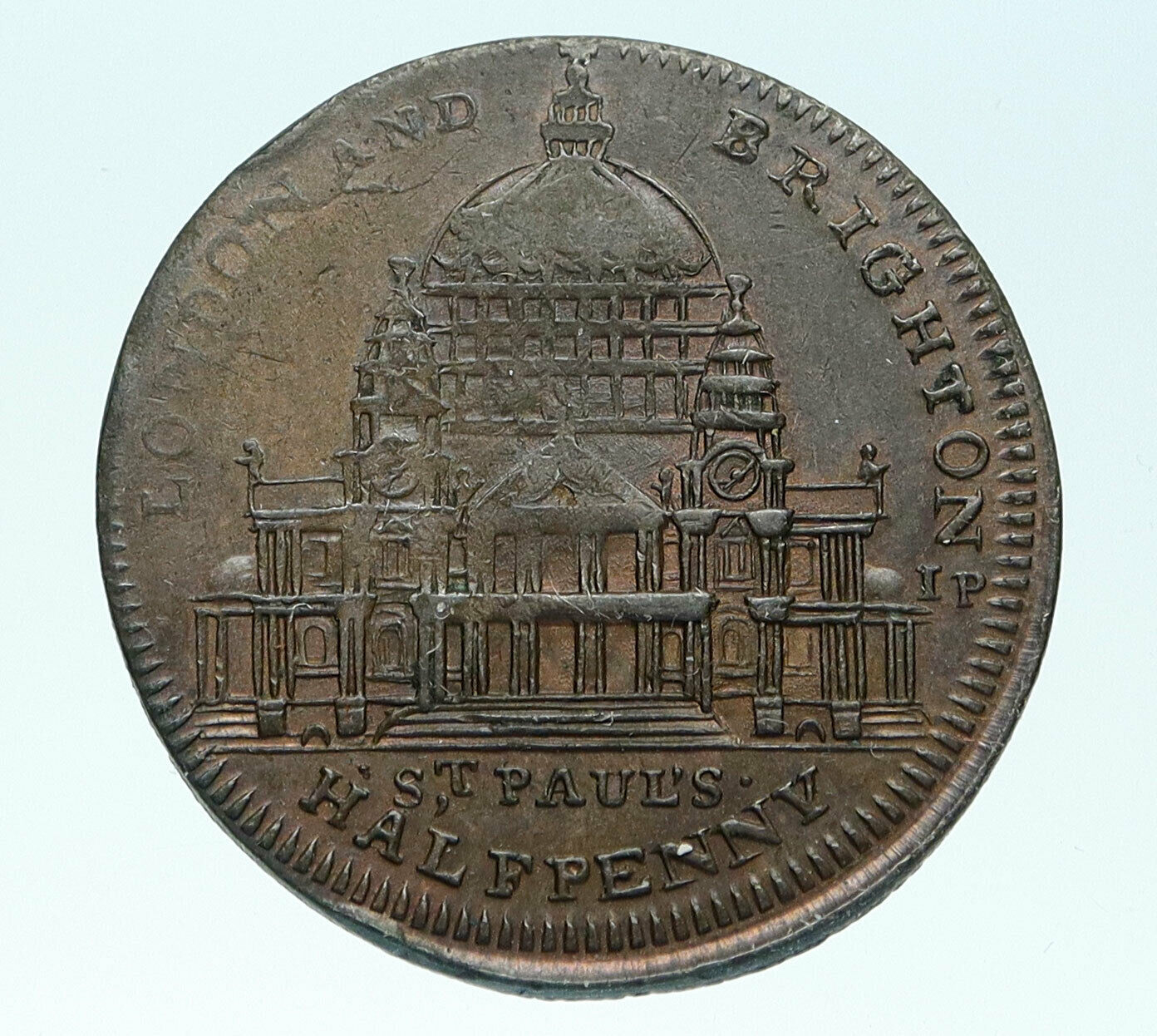 1795 ENGLAND UK Middlesex LONDON Saint Pauls Cathedral Conder TOKEN Coin i83655