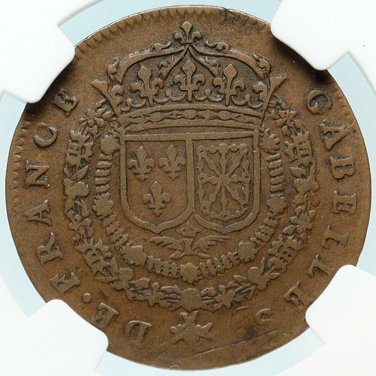 1664 FRANCE Sun King LOUIS XIV Sacrificial Lamb Altar Antique Medal NGC i83695