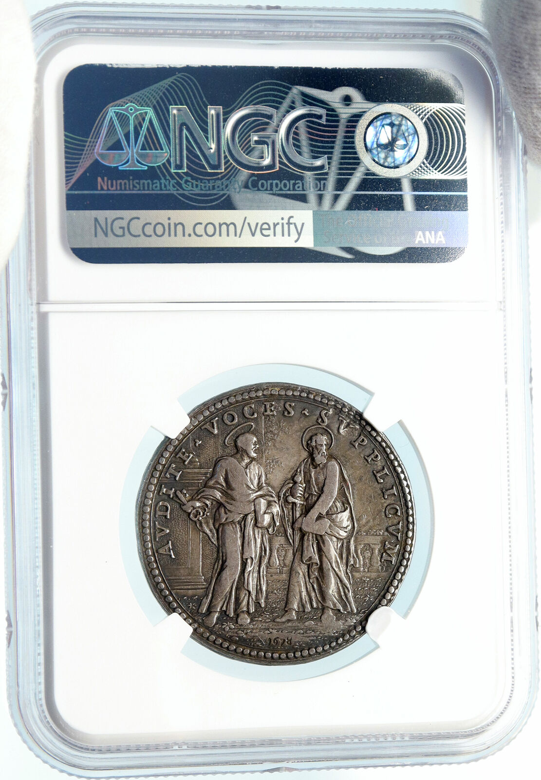 1678 ITALY Vatican POPE CLEMENT XI Peace in Europe Christian Medal NGC i83707