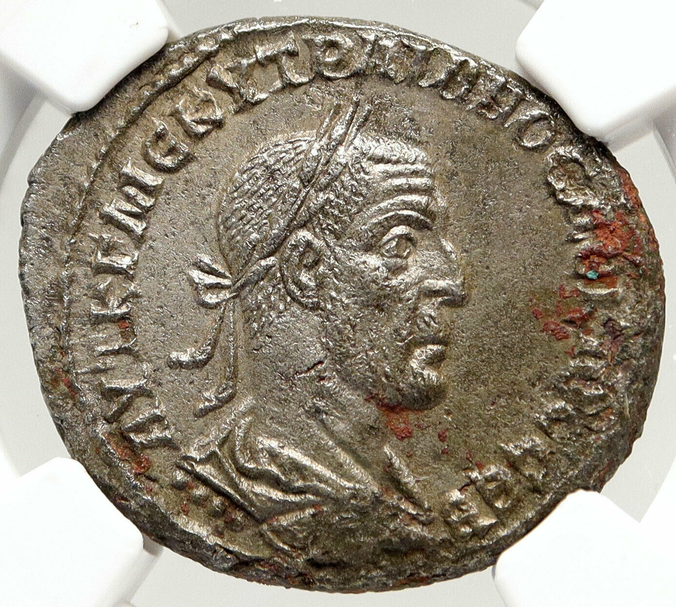 TRAJAN DECIUS Authentic Ancient 249AD Antioch TETRADRACHM Roman Coin NGC i83566