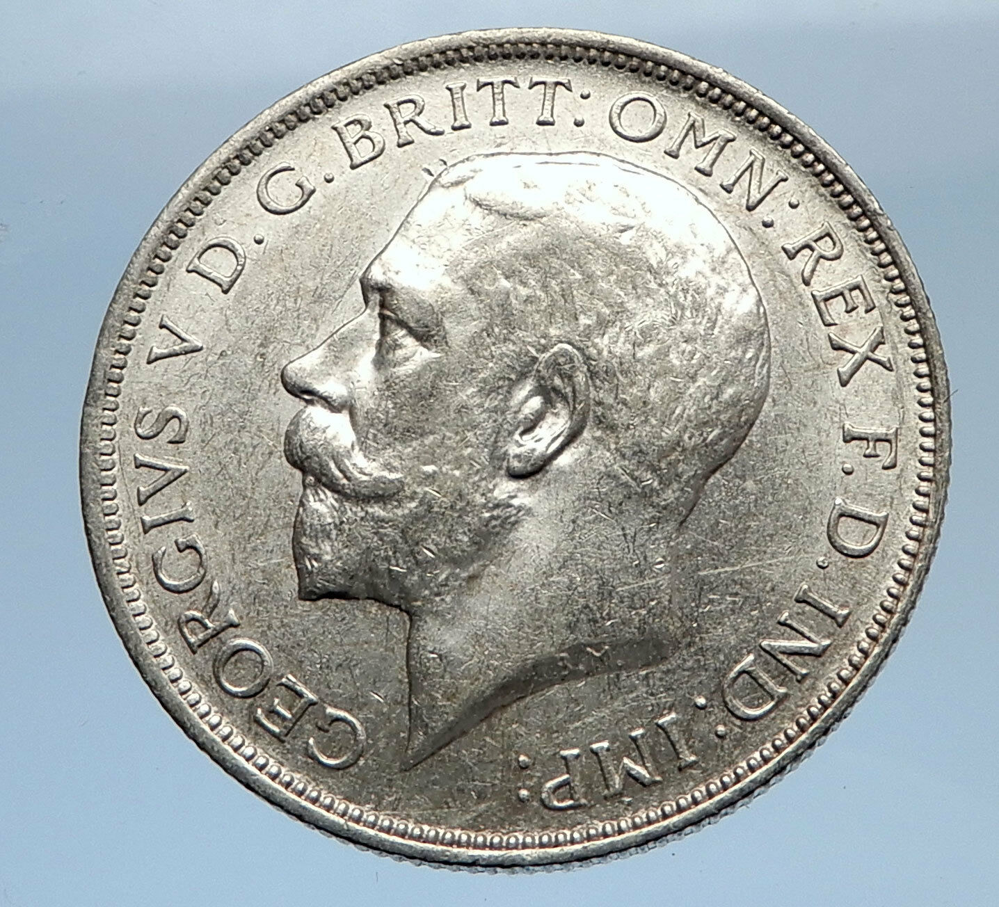 1917 United Kingdom Great Britain GEORGE V Silver Florin 2 Shillings Coin i69409