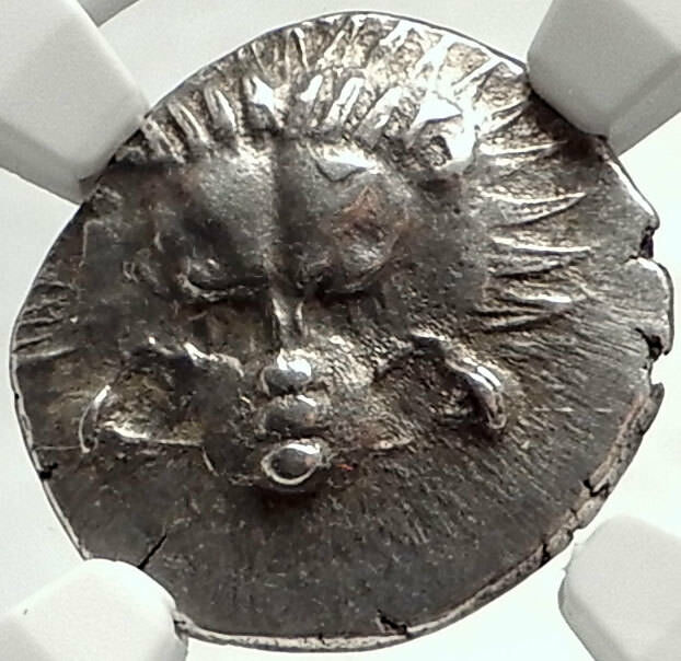 Dynasts of Lycia PERIKLES Ancient Silver Greek Coin LION TRISKELES NGC i68142