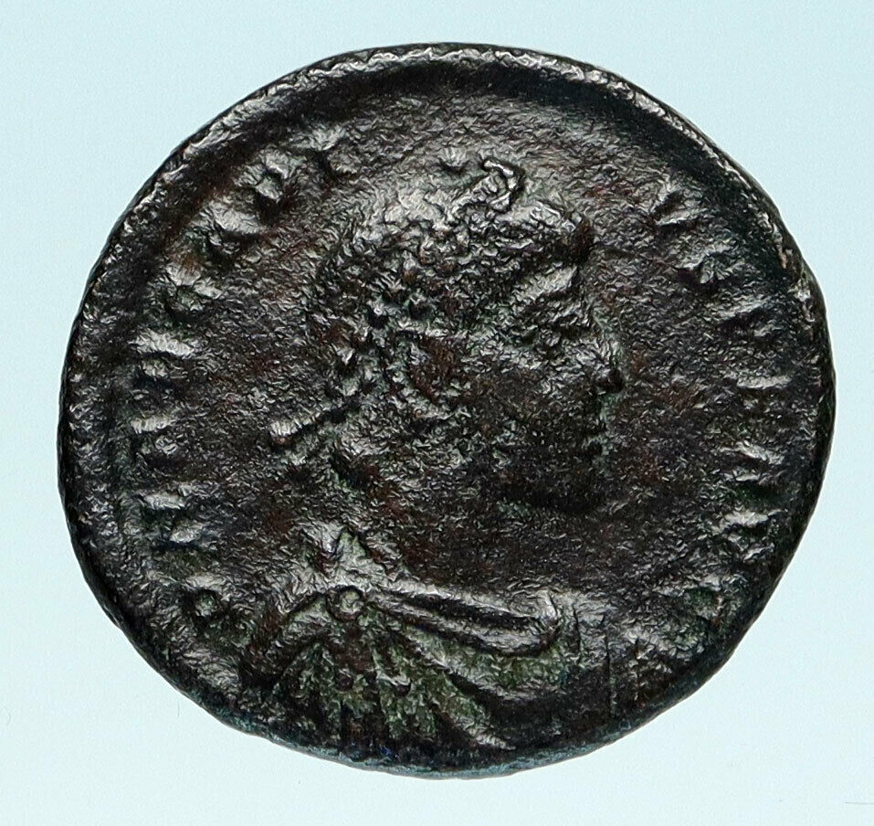 ARCADIUS w Globe Authentic Ancient 392AD Genuine Original Roman Coin i83527