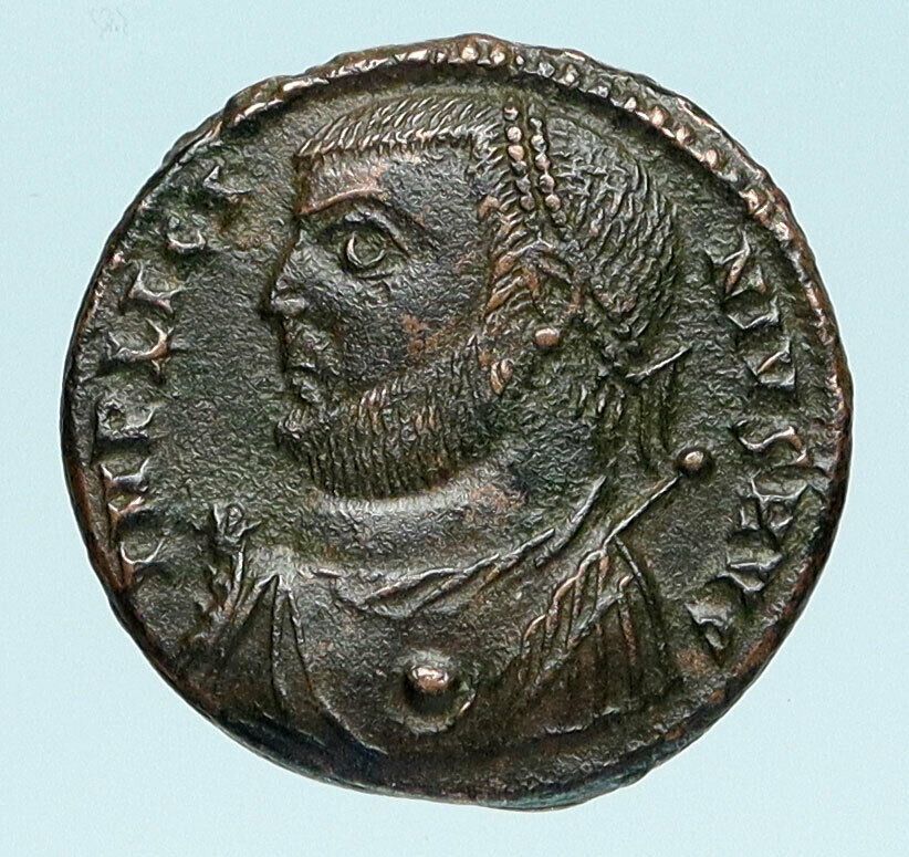 LICINIUS I Authentic Ancient Genuine Roman Coin w JUPITER ZEUS & VICTORY i83510