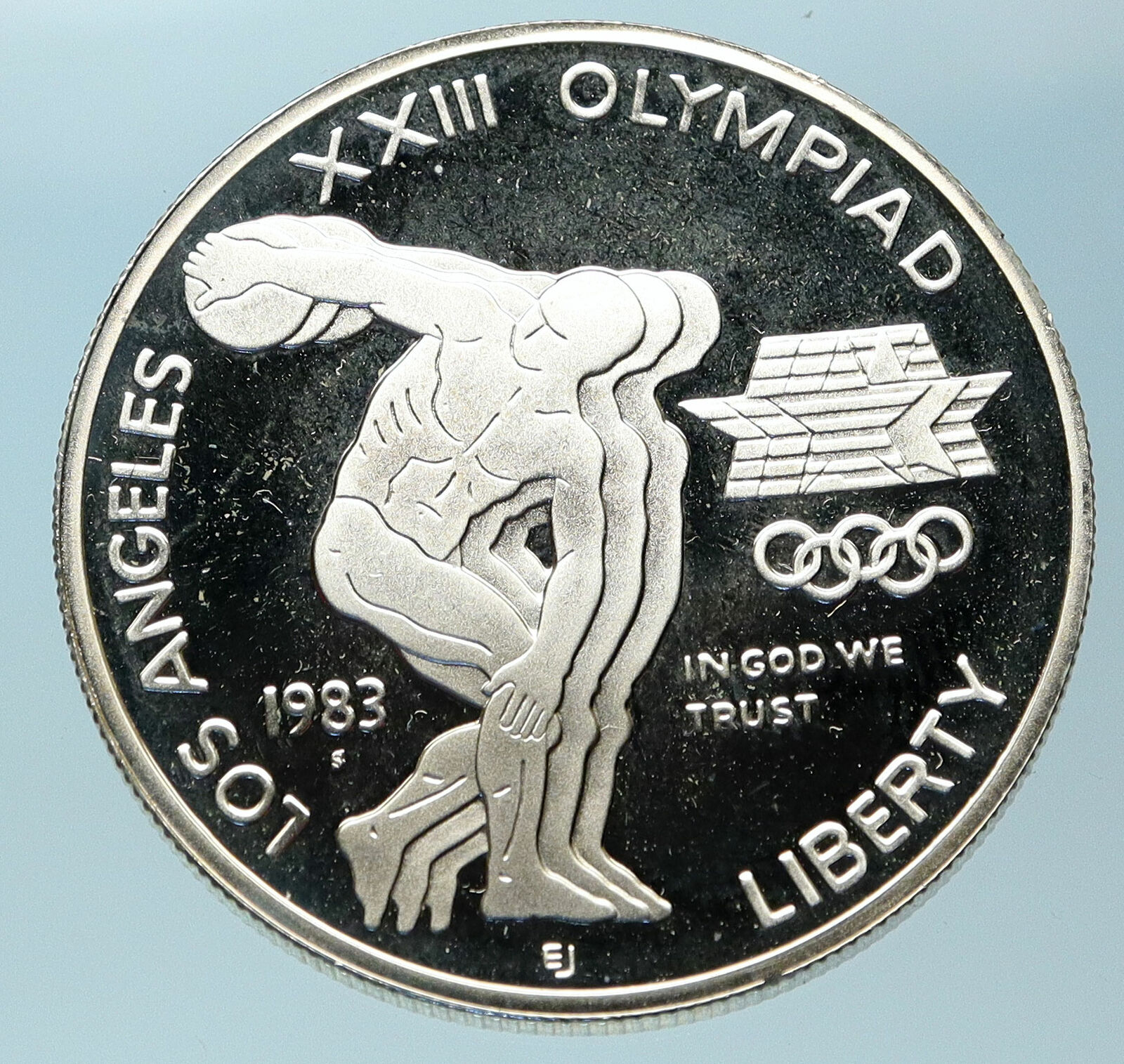 1983 UNITED STATES Los Angeles 23rd Olympics OLD Proof Silver Dollar Coin i83772