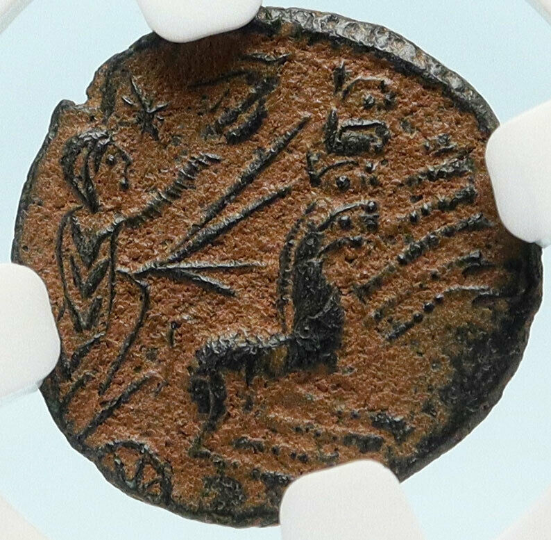 CONSTANTINE I the Great CHARIOT to GOD HAND HEAVEN Ancient Roman Coin NGC i83580