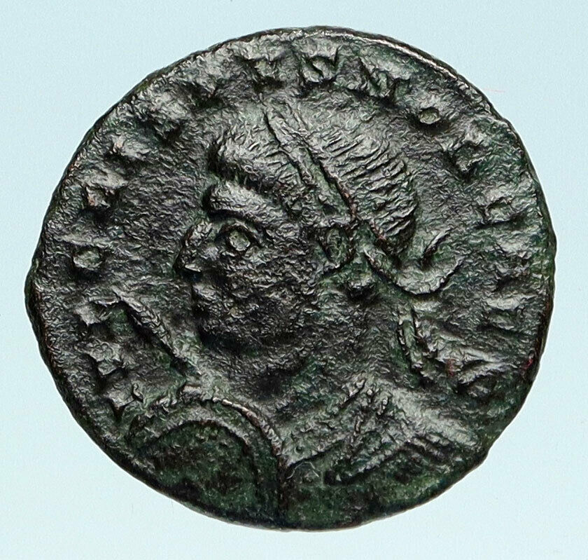 CRISPUS as Caesar w Spear Authentic Ancient Trie Genuine Roman Coin i83533