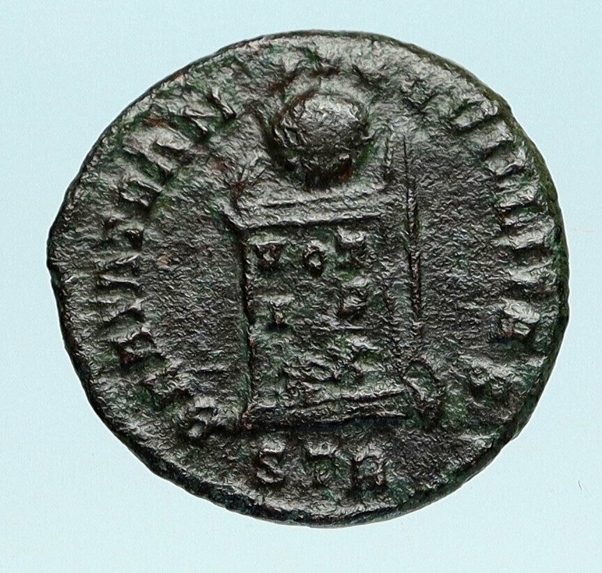 CRISPUS as Caesar w Spear Authentic Ancient Trie Genuine Roman Coin i83533