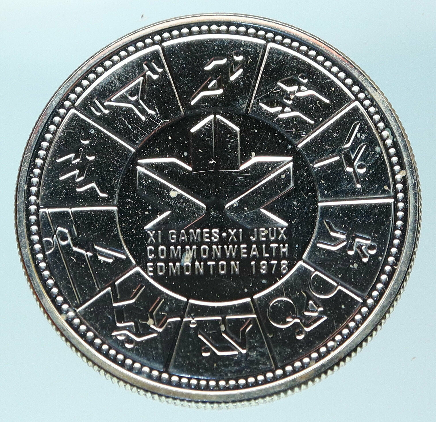 1978 CANADA UK Queen Elizabeth II Commonwealth Games Proof Silver $1 Coin i83781