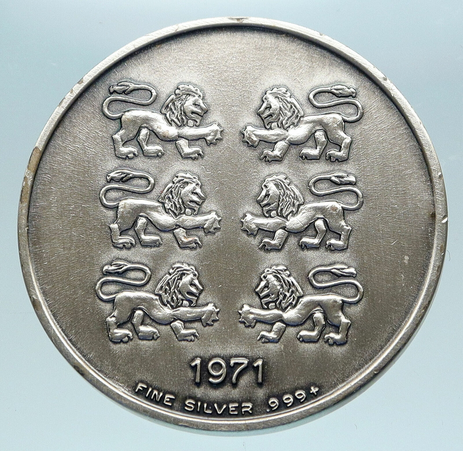 1971 UK United Kingdom Earl of CHATHAM William Pitt Antique Silver Medal i84093