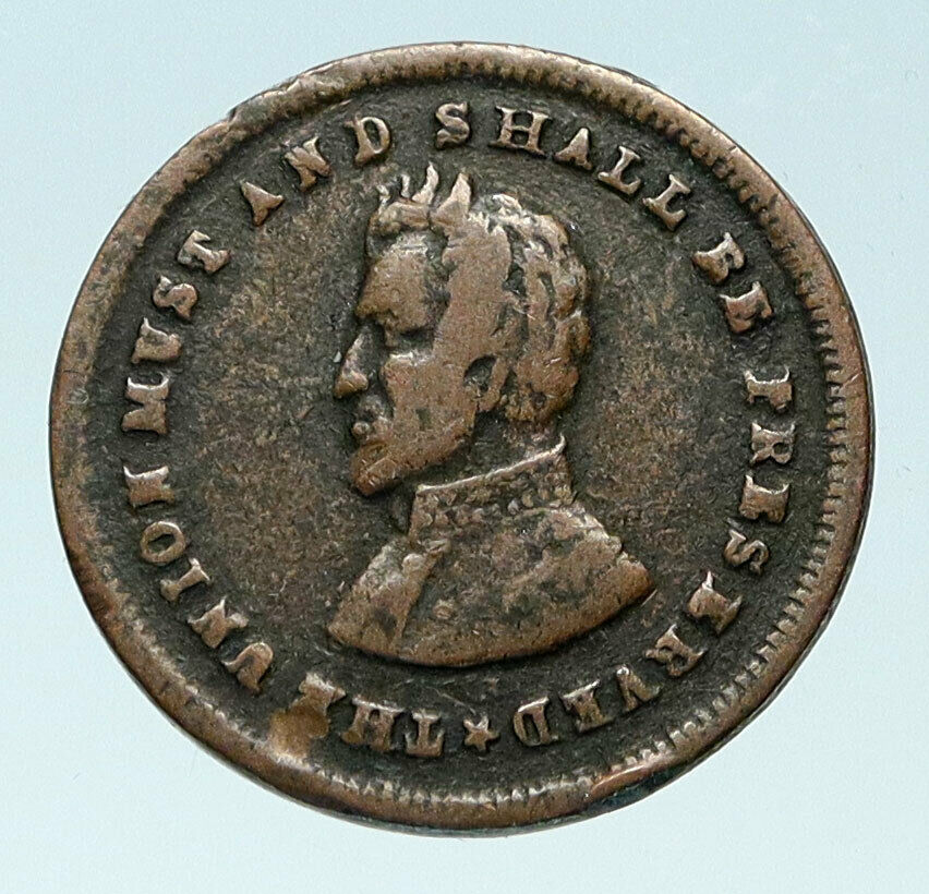 1800's Democrat President ANDREW JACKSON Civil War Genuine OLD Token Cent i84075