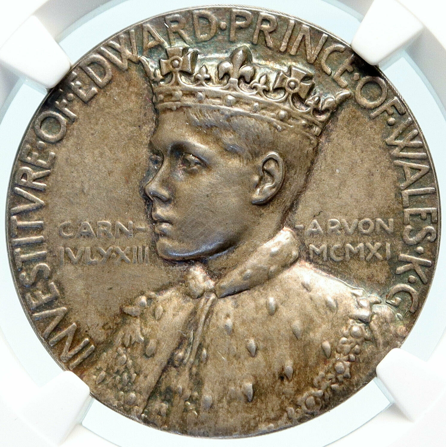 1911 Great Britain King EDWARD VIII as PRINCE OF WALES Silver Medal NGC i83992