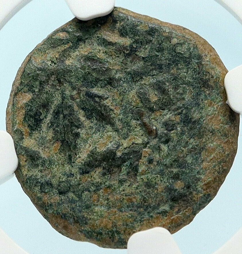 Authentic Ancient JEWISH WAR vs ROMANS 67AD Historical JERUSALEM Coin NGC i83921