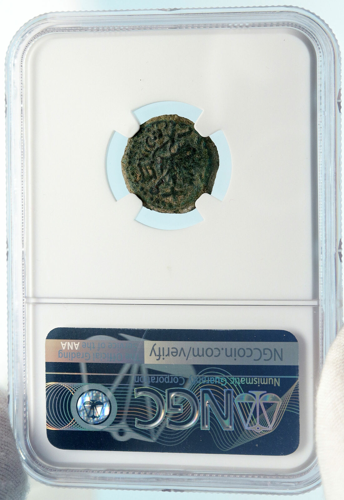 Authentic Ancient JEWISH WAR vs ROMANS 67AD Historical JERUSALEM Coin NGC i83939