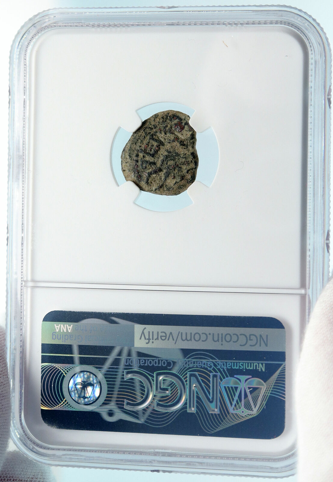 Authentic Ancient JEWISH WAR vs ROMANS 67AD Historical JERUSALEM Coin NGC i83943