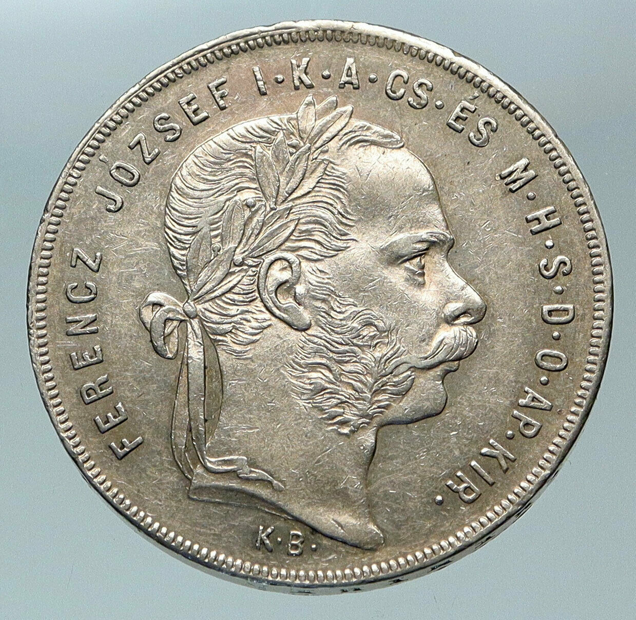 1879 HUNGARY w King Franz Joseph I Hungarian Genuine Silver Forint Coin i84399