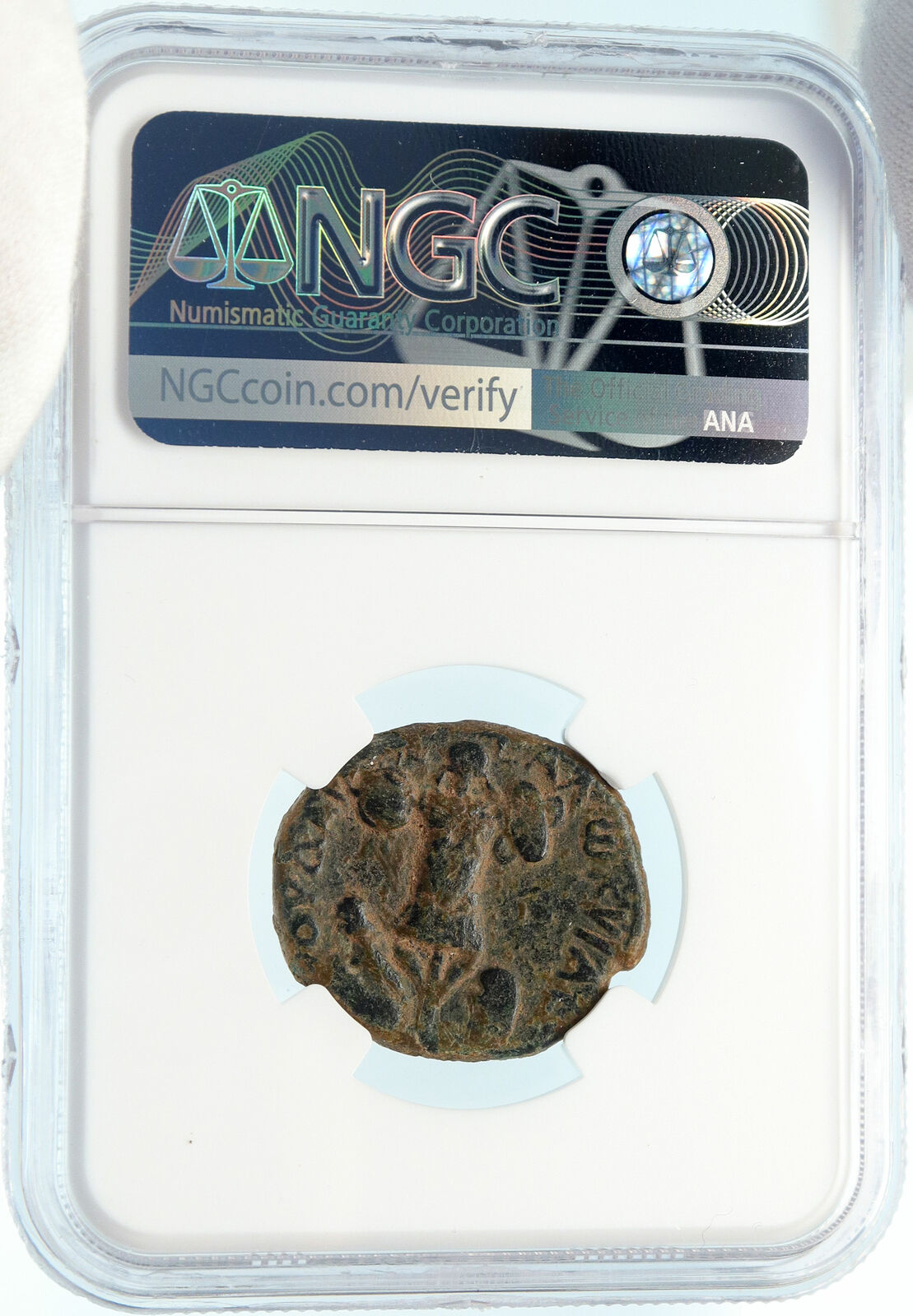 TITUS Authentic Ancient JUDAEA CAPTA Caesarea Maritima Roman Coin NGC i83596