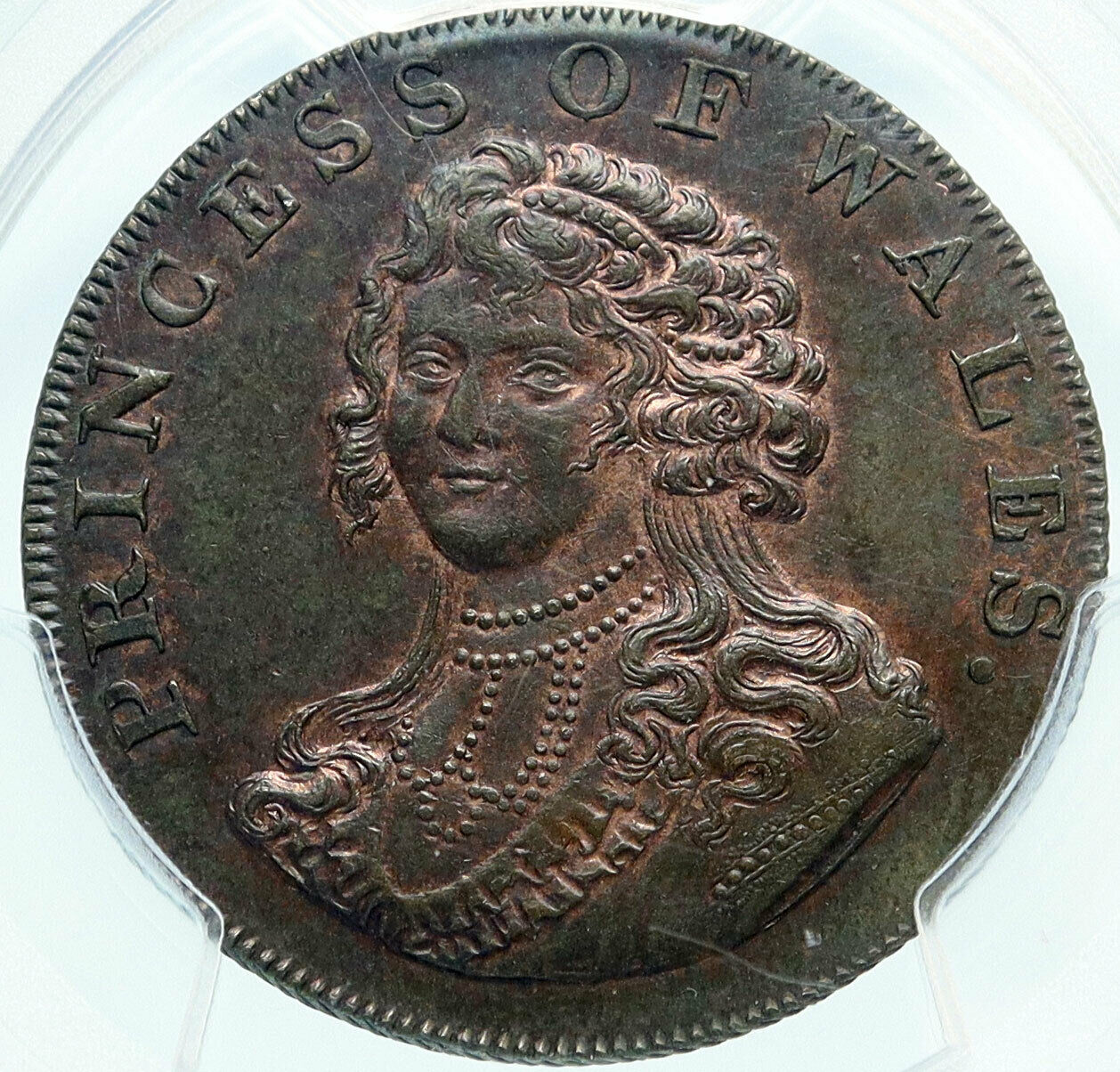 1795 ENGLAND UK Middlesex Princess Caroline George IV Conder Token PCGS i84012