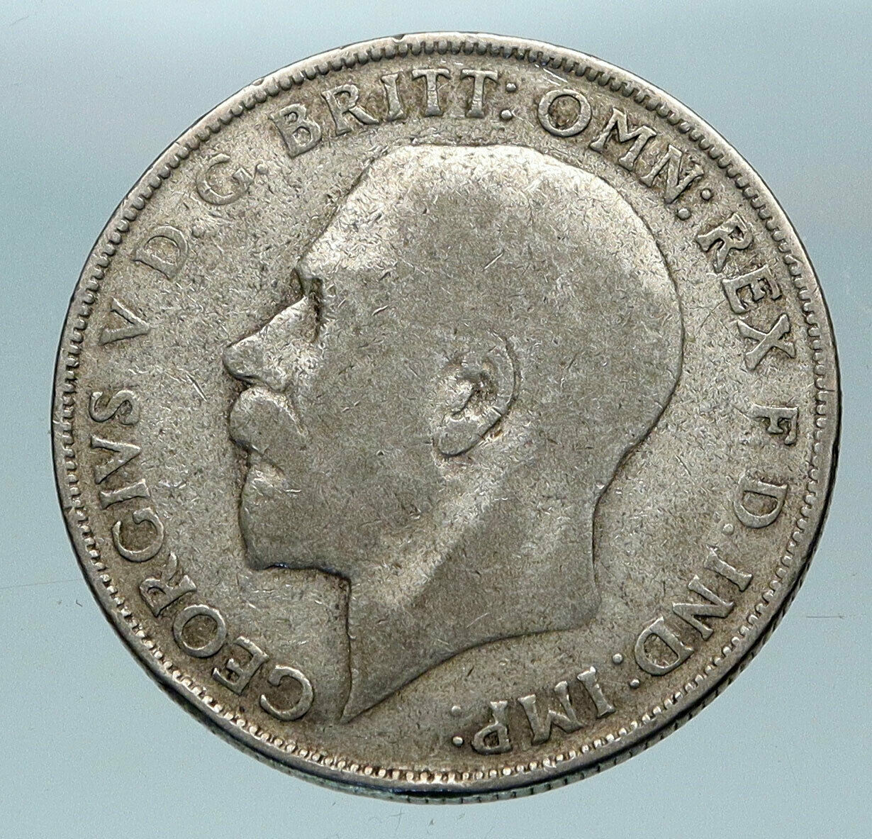 1923 GREAT BRITAIN UK United Kingdom King George V Big SILVER FLORIN Coin i84284