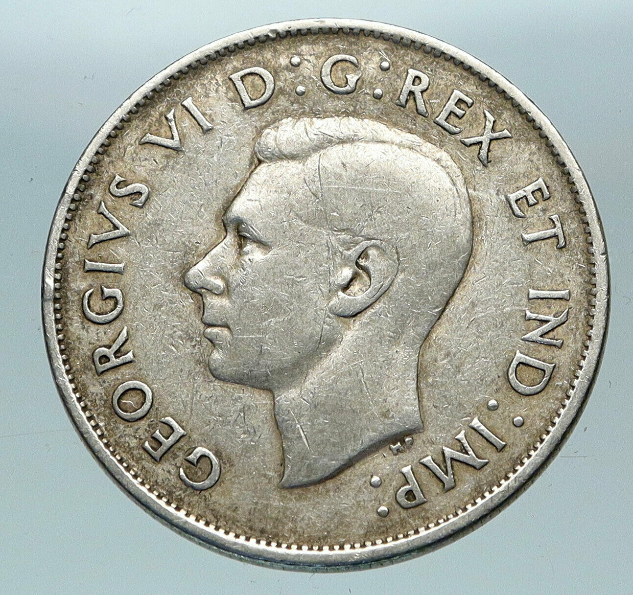 1940 CANADA UK King GEORGE VI Lions Crown Large Old SILVER 50 Cents Coin i84291