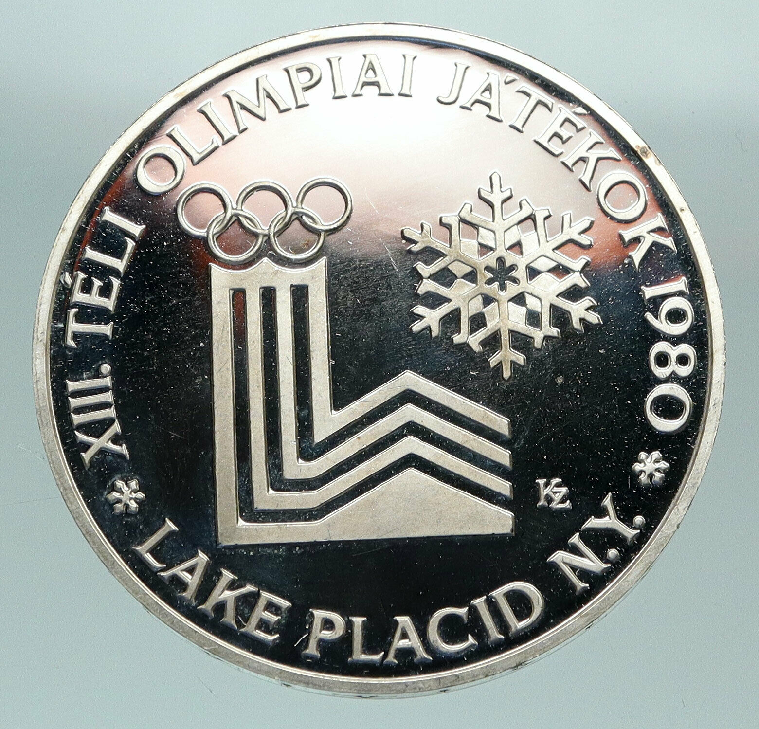 1980 HUNGARY Lake Placid Olympics ICE DANCE Proof Silver 200 Forint Coin i84804