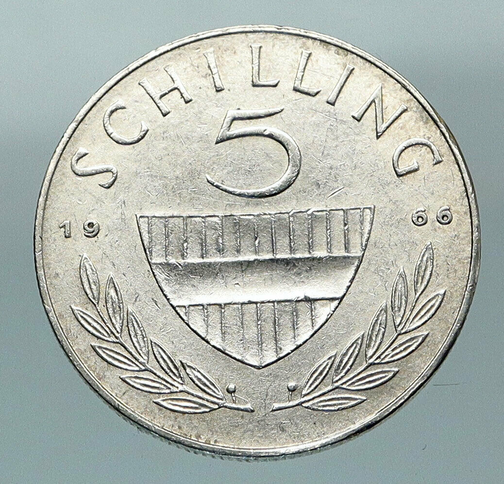 1966 AUSTRIA Spanish HORSE RIDER Vintage Silver 5 Shilling Austrian Coin i84579