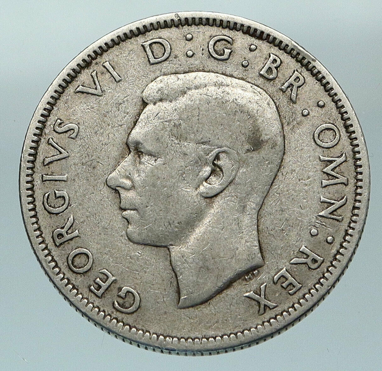 1941 Great Britain United Kingdom King George VI SILVER 2 SHILLING Coin i84574