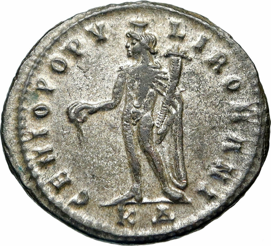 MAXIMIAN Authentic Ancient 297AD Cyzicus Follis Genuine Roman Coin GENIUS i84391