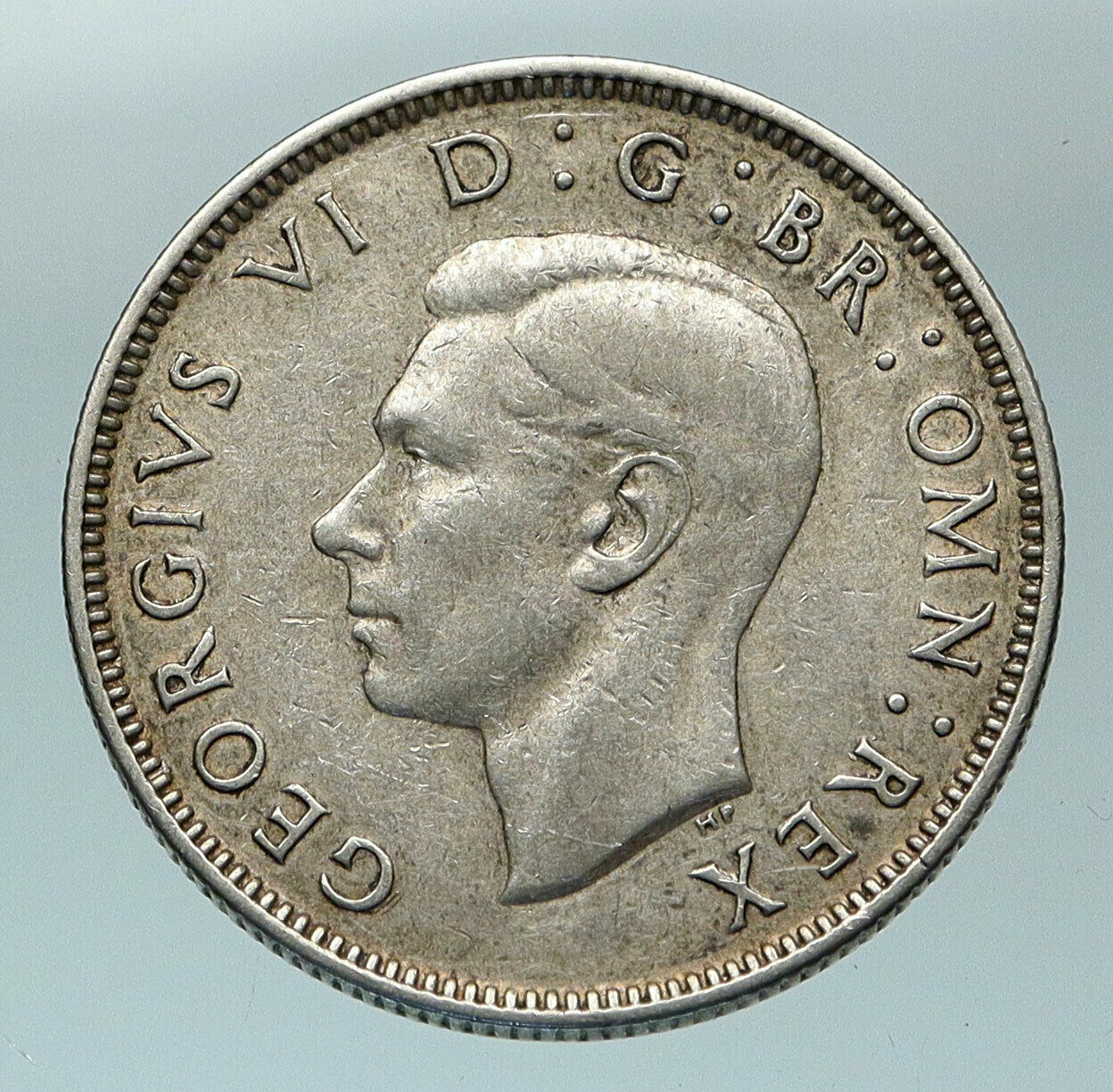 1941 Great Britain United Kingdom King George VI SILVER 2 SHILLING Coin i84493