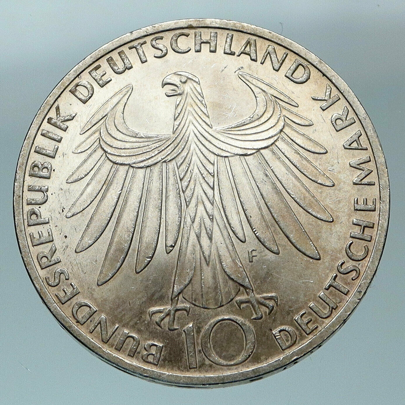 1972 Germany Munich Summer Olympics XX ATHLETES Proof Silver 10 Mark Coin i84500