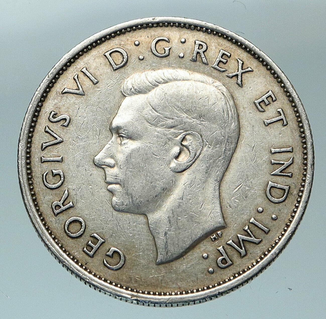 1940 CANADA UK King GEORGE VI Lions Crown Large Old SILVER 50 Cents Coin i84502