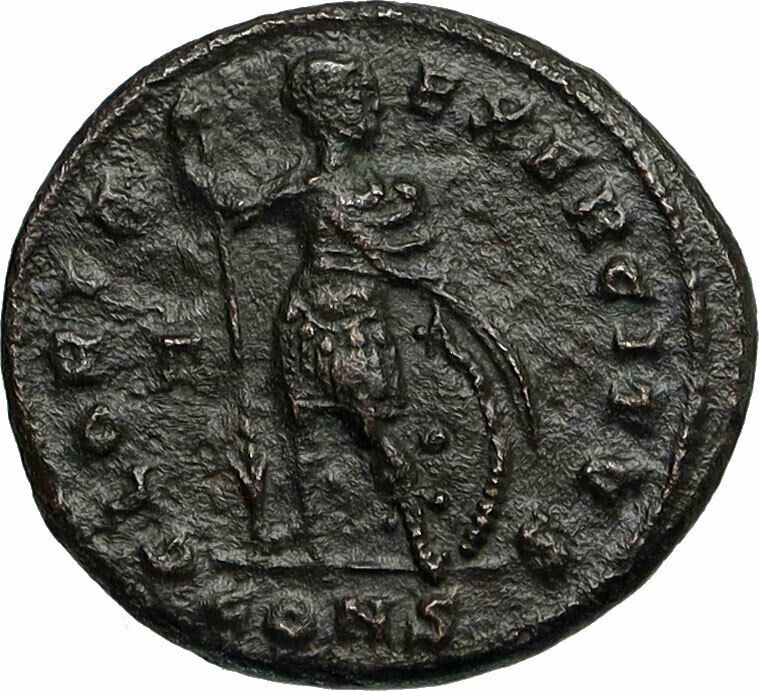 CONSTANTINE I the GREAT 327AD Constantinople Ancient Roman Coin w SOLDIER i84756