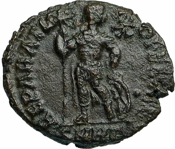 PROCOPIUS w Christian CHI-RHO RARE Authentic Ancient 365AD Roman Coin i84750