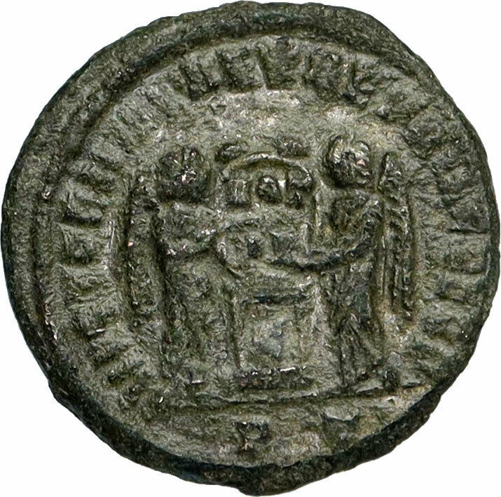 CONSTANTINE I the Great Authentic Ancient 318AD Genuine Roman Coin ALTAR i84761