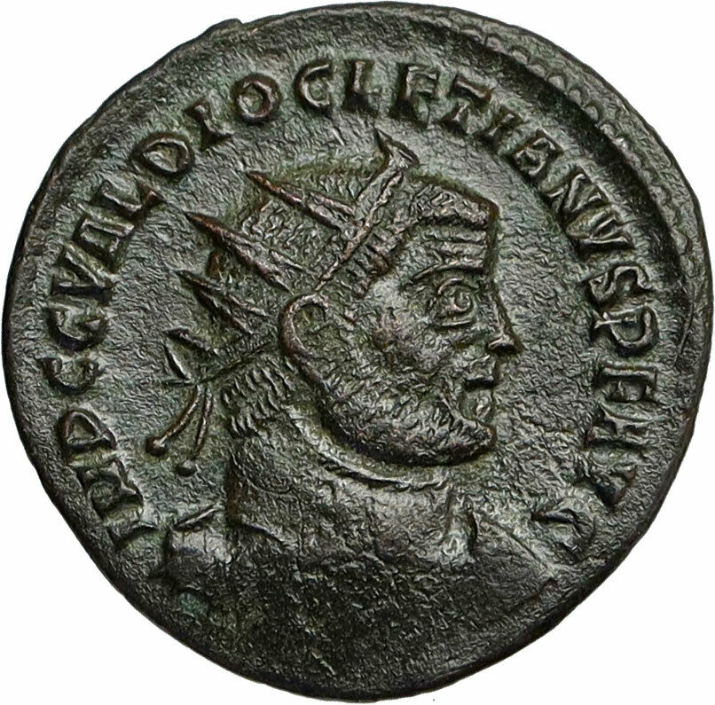 DIOCLETIAN Authentic Ancient 295AD Genuine Original Roman Coin JUPITER i84738