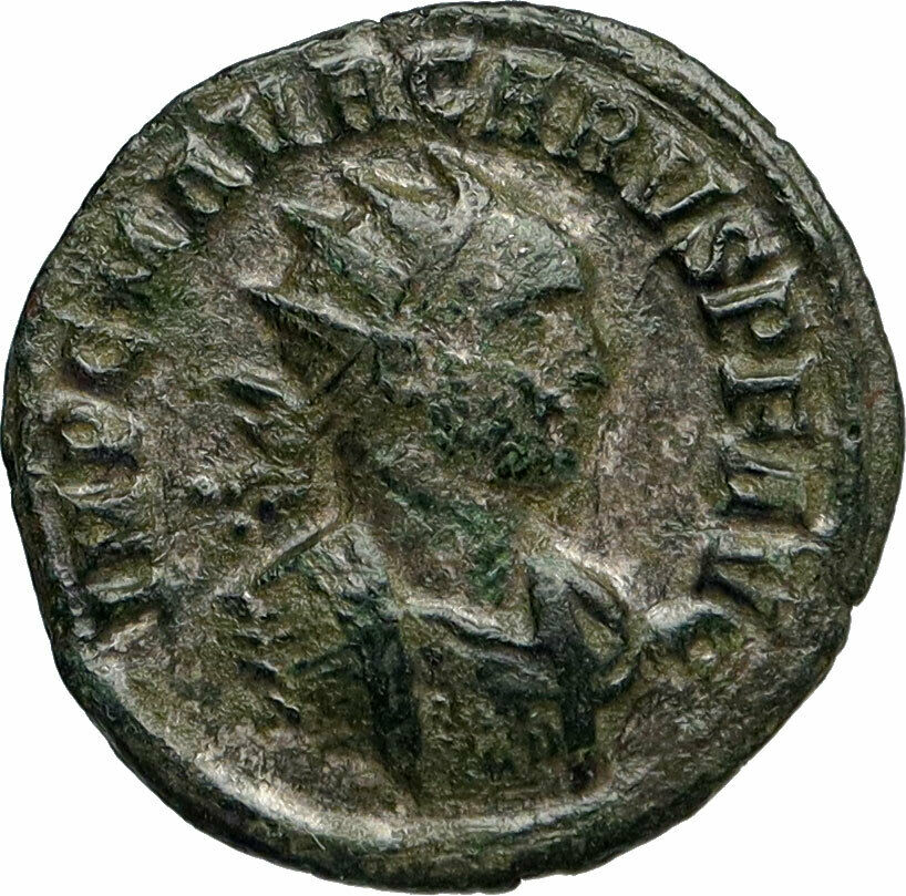 CARUS Authentic Ancient 282AD Genuine Original Roman Coin w JUPITER EAGLE i84763