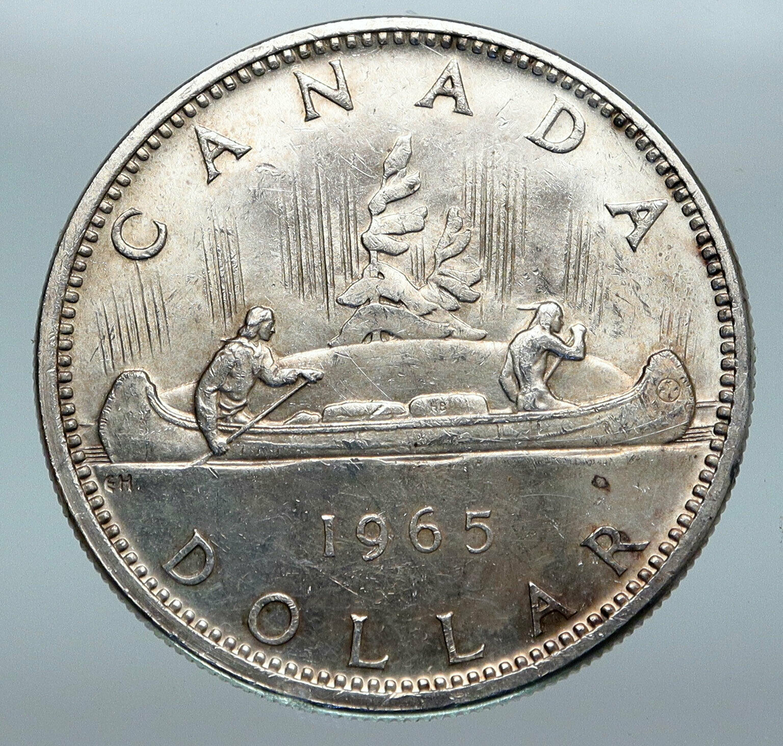 1963 CANADA w UK Queen Elizabeth II VINTAGE Voyagers Silver Dollar Coin i85208