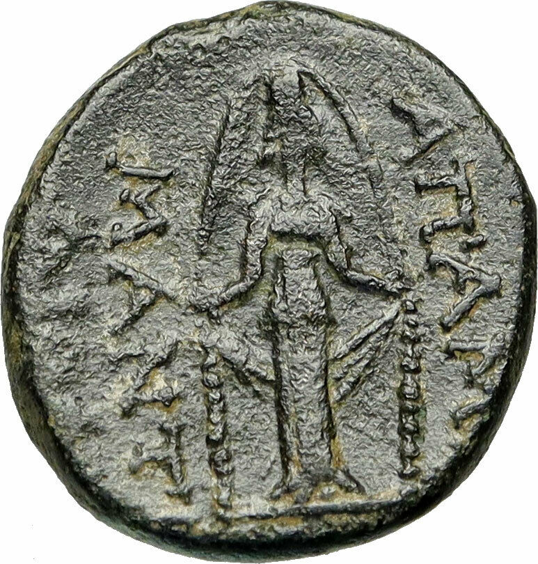 APAMEIA in PHRYGIA 88BC Authentic Ancient Greek Coin ZEUS ARTEMIS Statue i85020