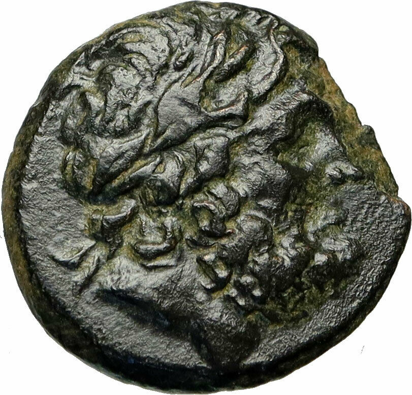 APAMEIA in PHRYGIA 88BC Authentic Ancient Greek Coin ZEUS ARTEMIS Statue i85022