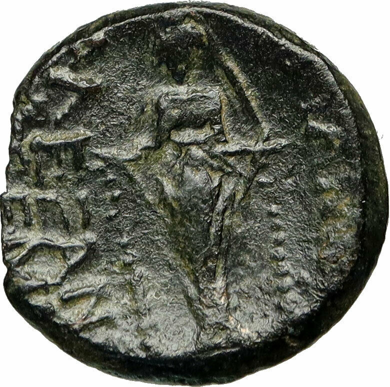 APAMEIA in PHRYGIA 88BC Authentic Ancient Greek Coin ZEUS ARTEMIS Statue i85022