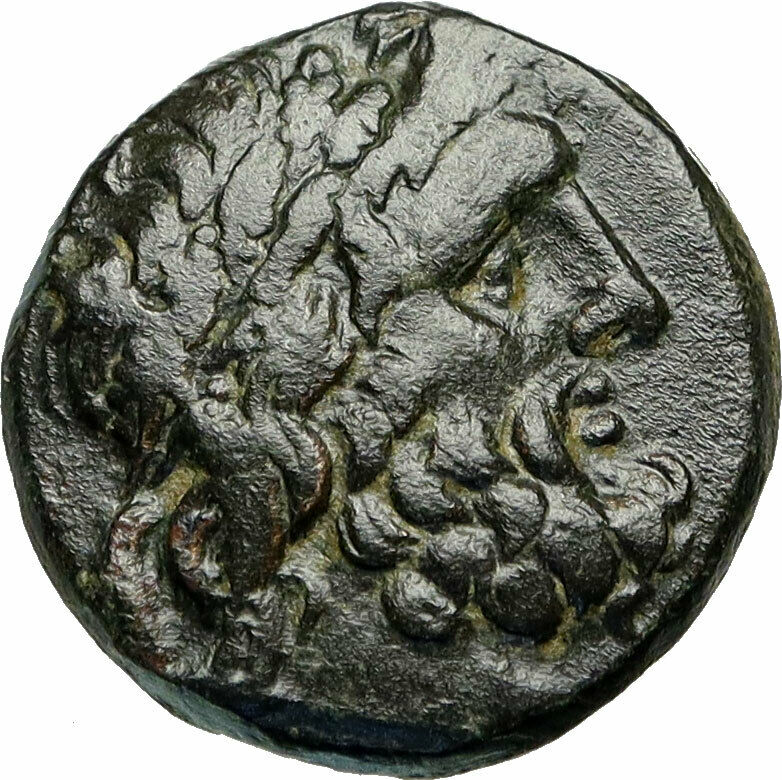 APAMEIA in PHRYGIA 88BC Authentic Ancient Greek Coin ZEUS ARTEMIS Statue i85019