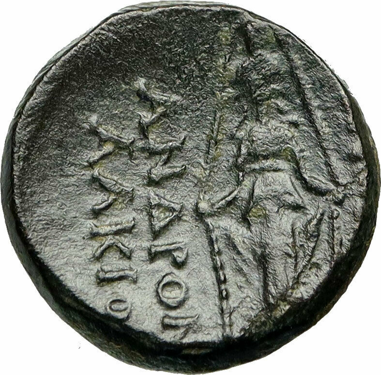 APAMEIA in PHRYGIA 88BC Authentic Ancient Greek Coin ZEUS ARTEMIS Statue i85019