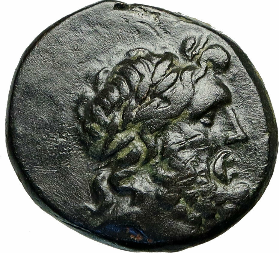 APAMEIA in PHRYGIA 88BC Authentic Ancient Greek Coin ZEUS ARTEMIS Statue i85017